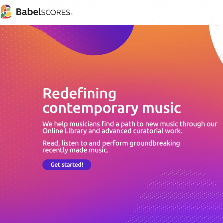 Image of BabelScores homepage