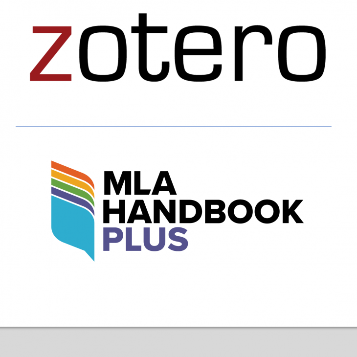 zotero and mla handbook plus logos