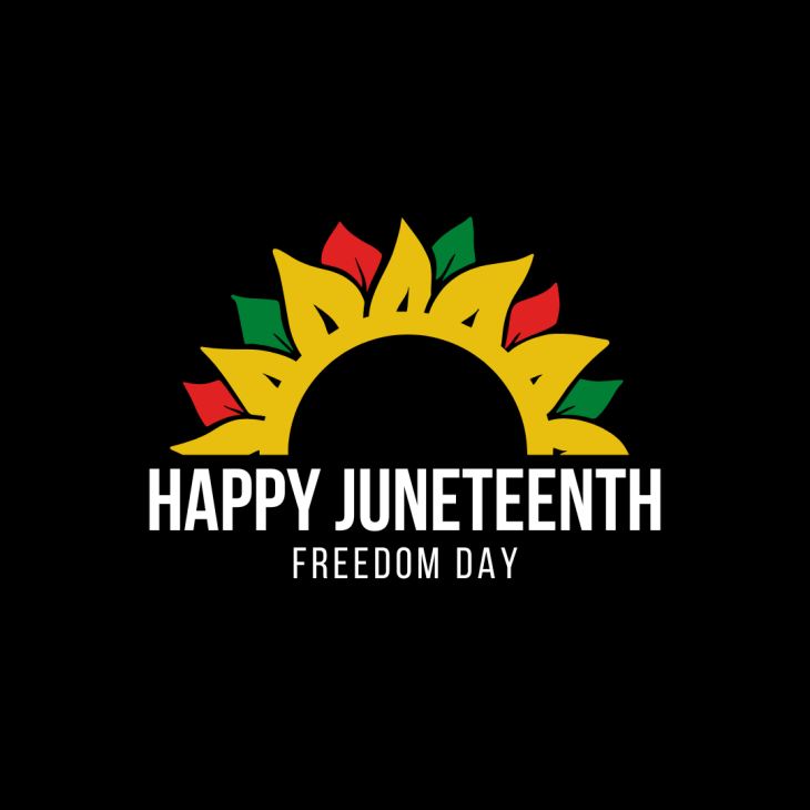 sunflower in Juneteenth colors