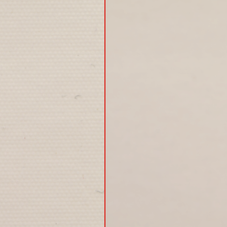 Two beige boxes side by side, left image has visible text while right image is smooth