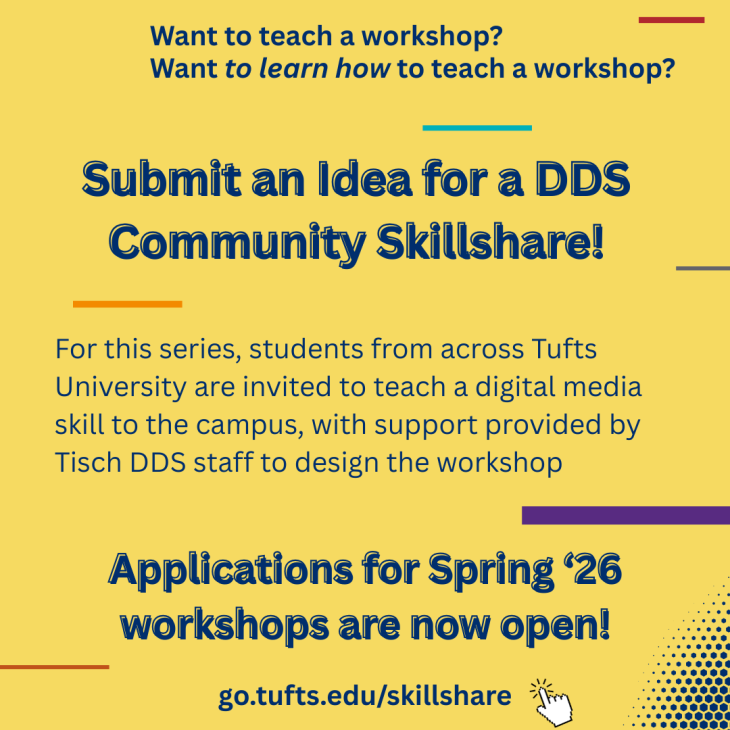 Want to teach a workshop? Submit an idea for a DDS Community Skillshare.