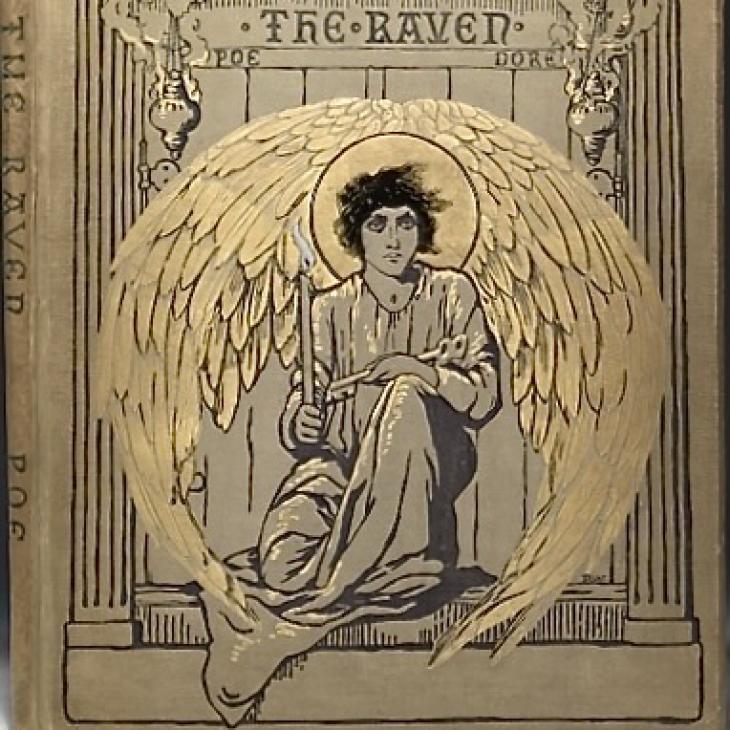 Cover of Poe's The Raven, illustrated by Gustav Doré