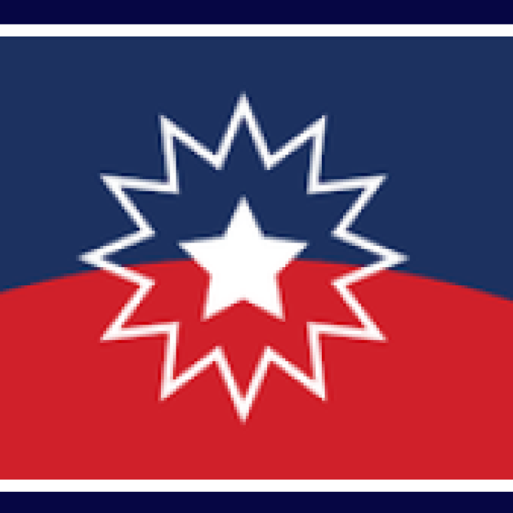 Juneteenth flag, cropped