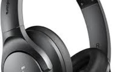Photo of black bluetooth headphones