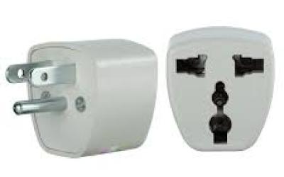 Photo of an international plug adapter