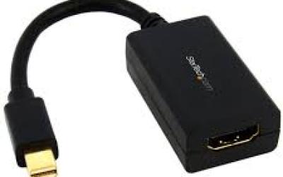 Photo of a mini displayport to hdmi adapter