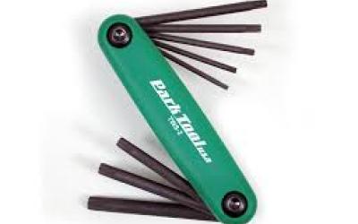 Folding hex key set