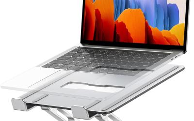 Photo of laptop stand with example laptop