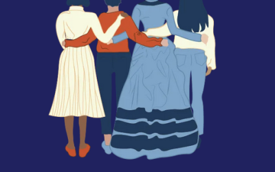 illustration of four women with their backs turned
