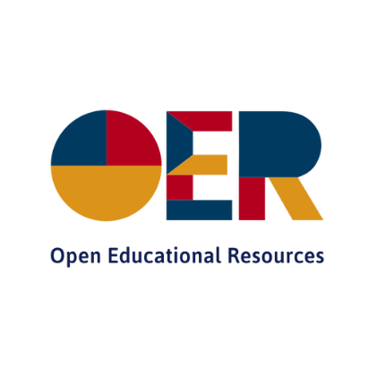 Open Educational Resources logo with blue, red, and yellow colors