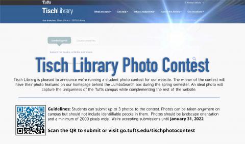 Tisch Library Photo Contest poster