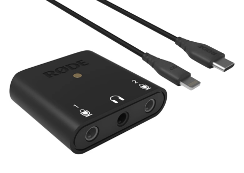 Rode smartphone adapter with USB-C and Lightening cable