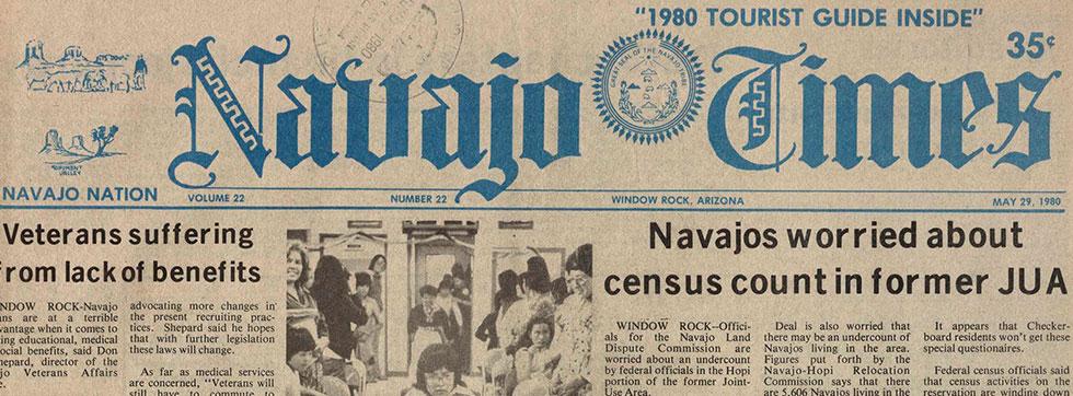 Image of old Navajo Times newspaper