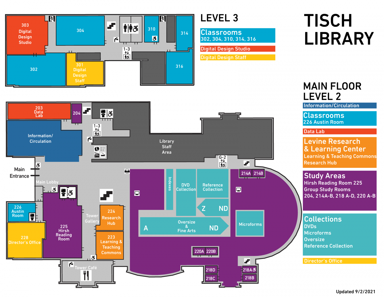 Library floorplans | Tisch Library