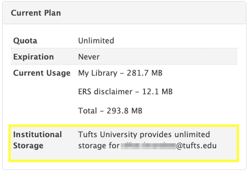 zotero unlimited confirmation screen