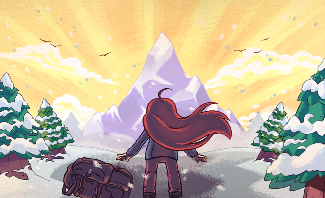 Celeste on the summit