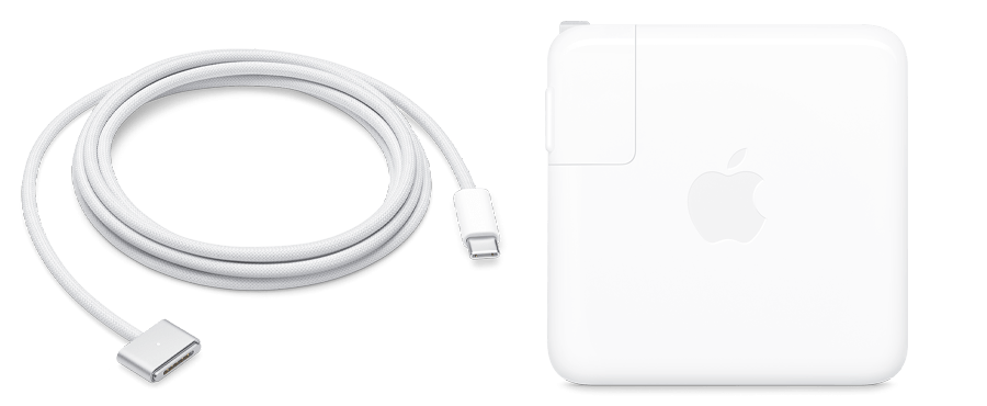 Photo of MagSafe 3 charging cord and block