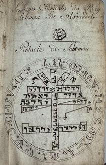 Drawing of pentacle in Tufts University MS 44