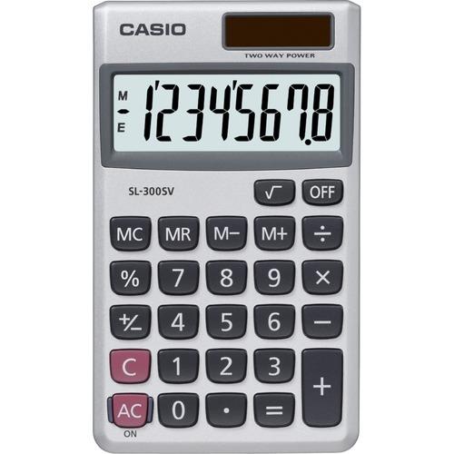 8 digit four function calculator in gray