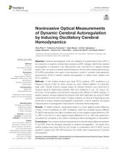 First page Frontiers in Neurology journal article