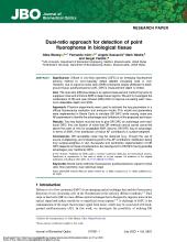 First page of article Dual-ratio approach for detection of point fluorophores in biological tissue