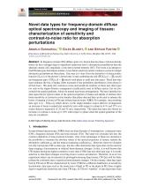 First page of article Novel data types for frequency-domain diffuse optical spectroscopy and imaging of tissues: characterization of sensitivity and contrast-to-noise ratio for absorption perturbations