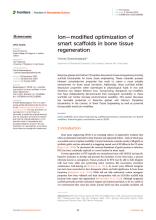 First page of article Ion—modified optimization of smart scaffolds in bone tissue regeneration