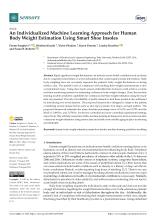 First page of article &quot;An Individualized Machine Learning Approach for Human Body Weight Estimation Using Smart Shoe Insoles&quot;