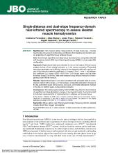 First page of article Single-distance and dual-slope frequency-domain near-infrared spectroscopy to assess skeletal muscle hemodynamics