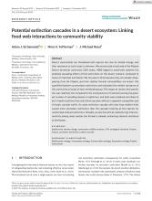 First page of article Potential extinction cascades in a desert ecosystem