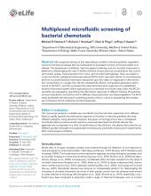 First page of article Multiplexed microfluidic screening of bacterial chemotaxis