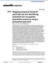 First page of article Mapping temporal trends of pesticide use and identifying potential non-occupation population exposure using a geospatial approach