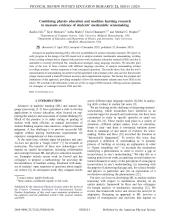 First page of article Combining physics education and machine learning research to measure evidence of students’ mechanistic sensemaking