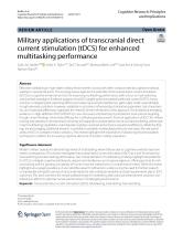First page of article Military applications of transcranial direct current stimulation (tDCS) for enhanced multitasking performance
