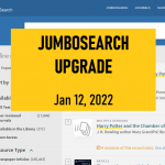 Announcement of JumboSearch upgrade happening on January 12, 2022