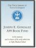 Book plate for Joseph E. Gonzalez A99 Book Fund